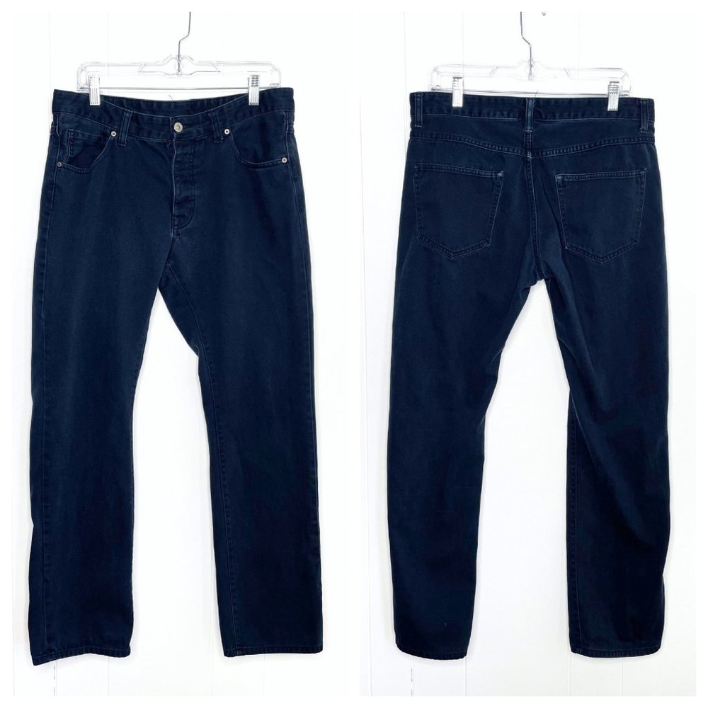 Divided Mens Navy Button Fly Straight Leg Pants Size 34